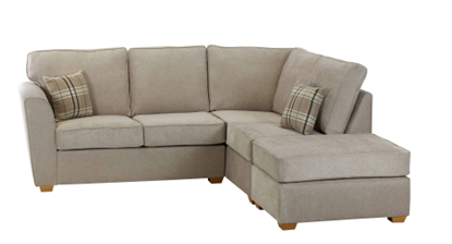 Indigo Chaise and Footstool