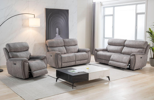 THE SANDIAGO THREE SEATER AND TWO SEATER SET POWER RECLINERS SOFAS